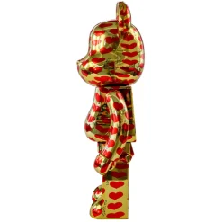 400% + 100% Bearbrick Gouden hart