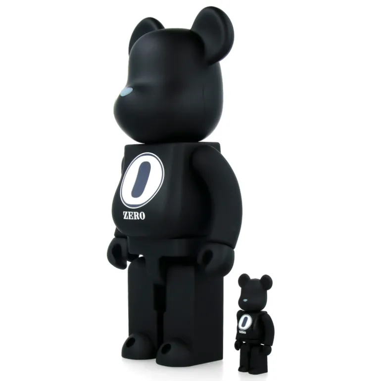 400% + 100% Bearbrick Robert Indiana X Fragmentdesign - Black