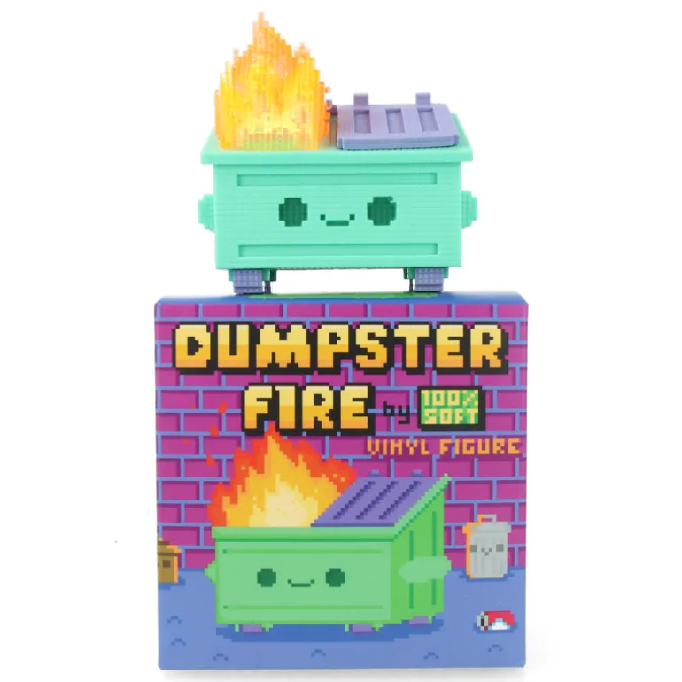 8-Bit Dumpster Fire Vinyl Figure