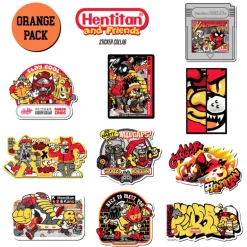 Hentitan and Friends - Orange Sticker Pack